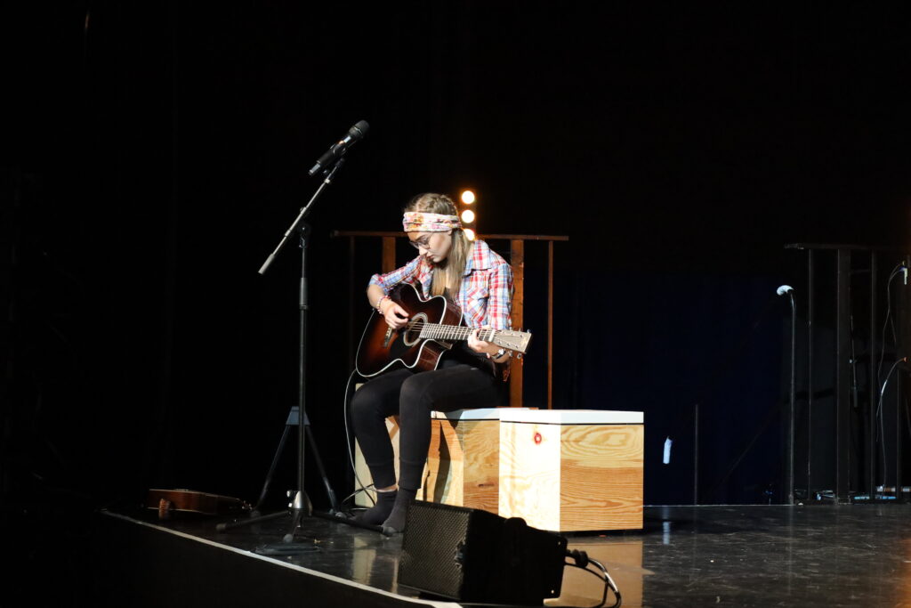 Foto einer Schauspielerin aus dem Stück "Verkörperung"